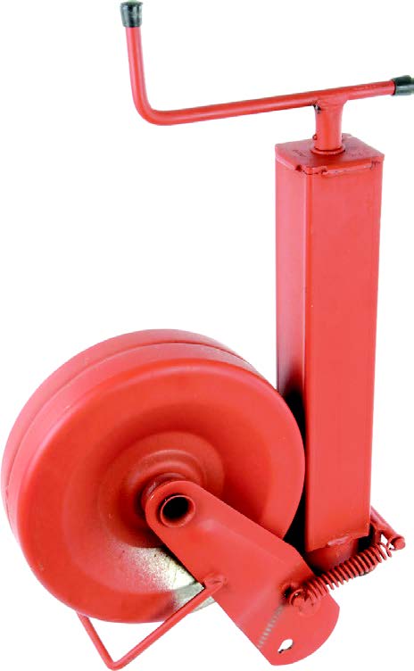 Wheel Parking Jack with Turnover Spring Locking Square Profile - Rubber 250 x 80mm