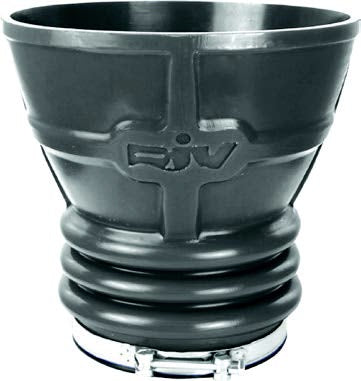Rubber Docking Funnels with Stainless Steel Clamp - 6"