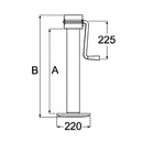 2 Speed Parking Jacks with Side Winding Handle - Square Profile - AMAIreland - 