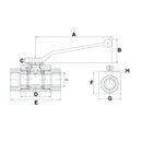 2 Way Female Ball Tap - 1/4" BSP