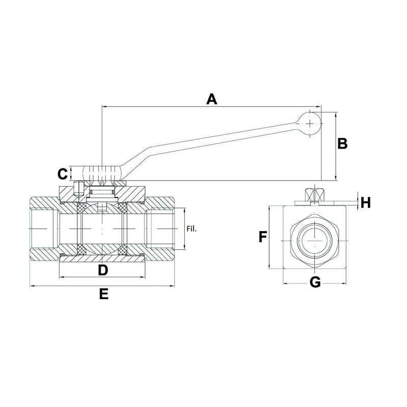 2 Way Female Ball Tap 3/8"BSP - AMAIreland - 