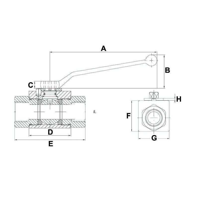 2 Way Male Ball Tap - M16x1.5 - AMAIreland - 