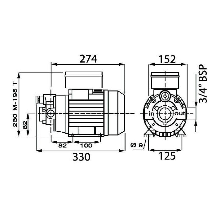 230V Electric Vane Pump for Lube Oil - AMAIreland - 