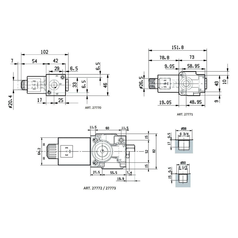 3 Way Electric Flow Selector 1/2"BSP - AMAIreland - 