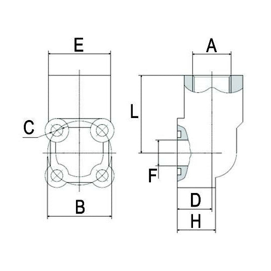 4 Hole Steel Elbow - To Suit Group 2 Pumps - AMAIreland - 