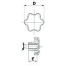 6 Sided Knob with Female Thread - M6