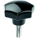 6 Sided Knob with Male Thread - M10