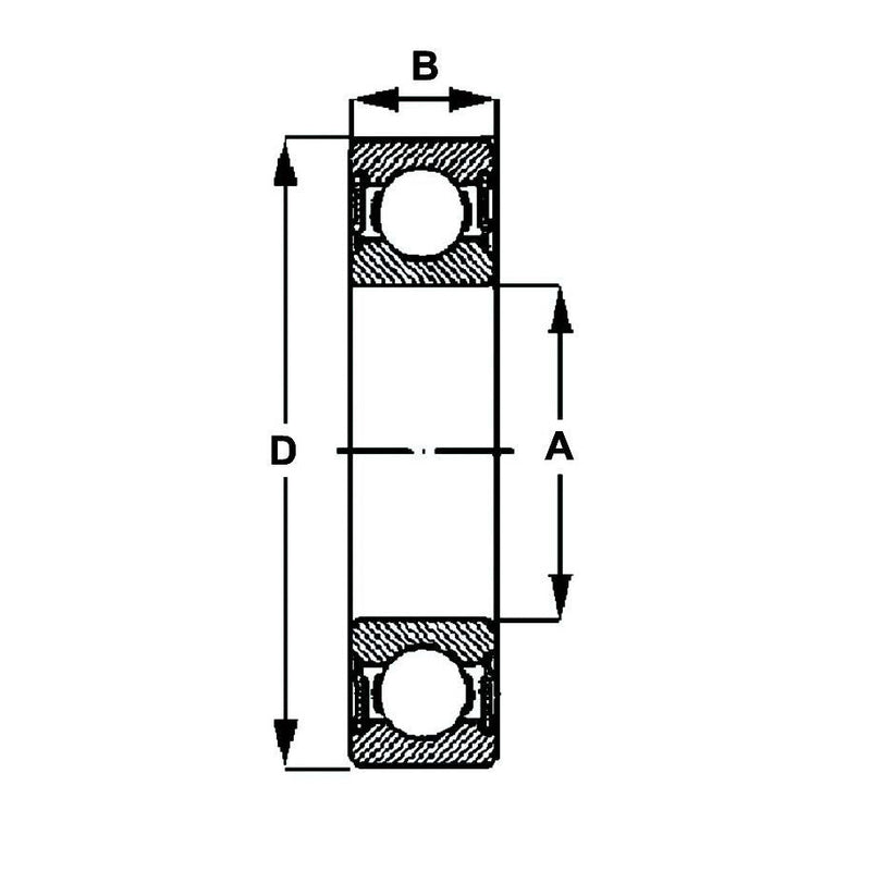 6003-ZZ Radial Ball Bearing - Steel Seal - AMAIreland - 