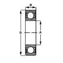 6201-ZZ Radial Ball Bearing - Steel Seal