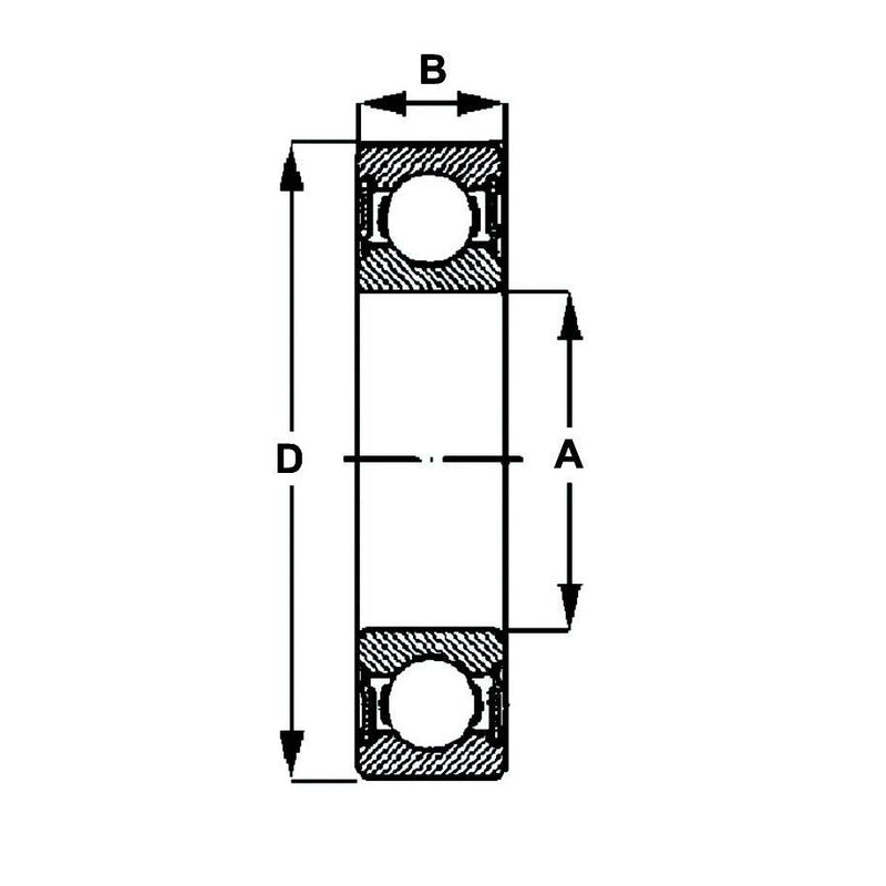 6207-ZZ Radial Ball Bearing - Steel Seal - AMAIreland - 