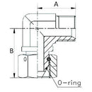 90° Compact BSP Elbow Male / Female - 1/4" - AMAIreland - 