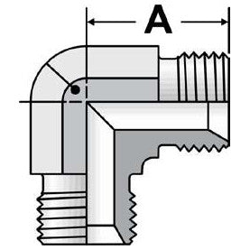 90° Compact Male Fixed Elbow - 3/8" - AMAIreland - 