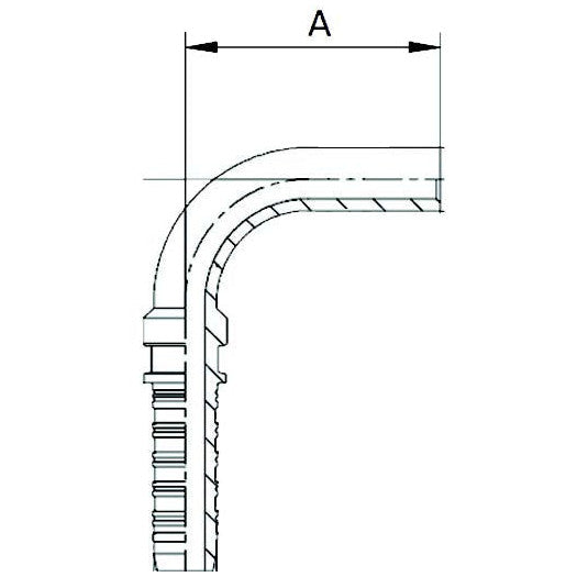 90° Standpipe Insert - Hose Size 1/2" - AMAIreland - 