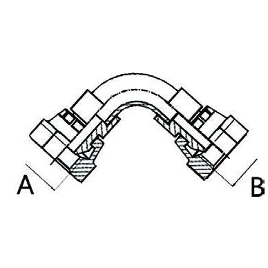 90° Swept Female Elbow - 1/4" - AMAIreland - 