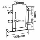 Beacon Pole - L Shaped Bracket - AMAIreland - 