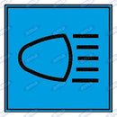 Blue High Beams Warning Light - Square - AMAIreland - 