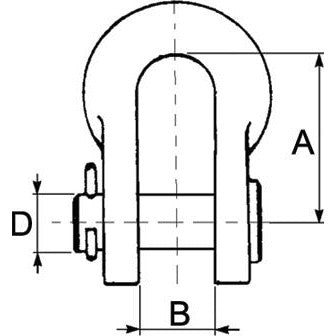 "D" Shackle with Pin - 5/8" - AMAIreland - 