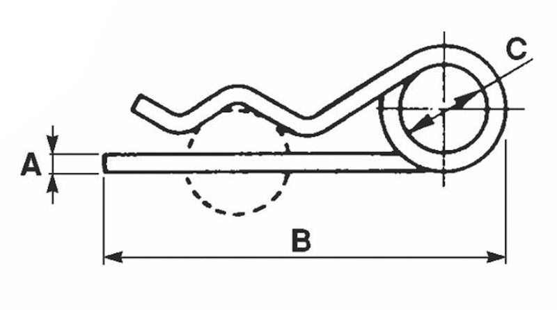 Double Ring R-Clips - L 76mm - AMAIreland - 