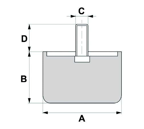 Male Thread Footing M8 - AMAIreland - 