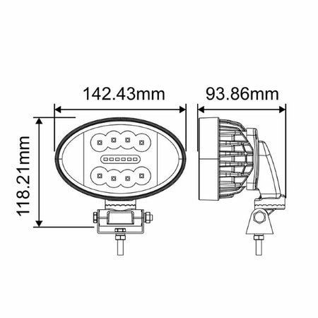 Oval High Power LED Work Lamp - AMAIreland - 