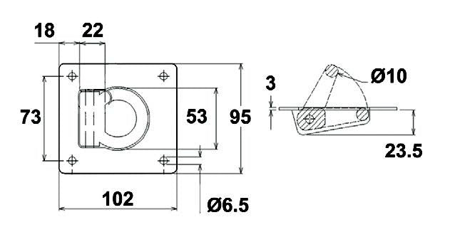 Recessed Lashing Hook - AMAIreland - 