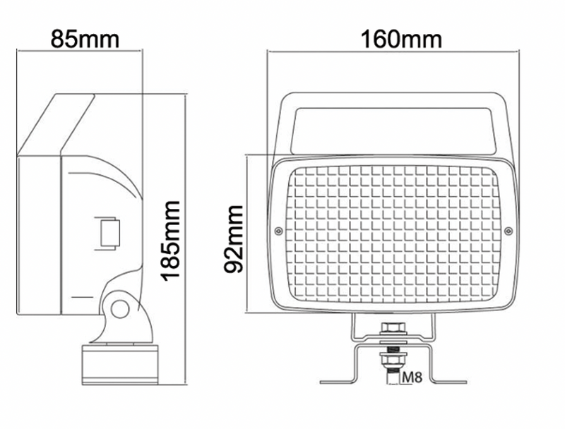 Rectangular Work Lamp - AMAIreland - 