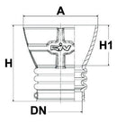 Rubber Docking Funnels with Stainless Steel Clamp - 10" - AMAIreland - 