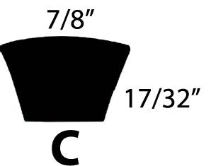 Rubberized C Section Belts C140 - C200 - AMAIreland - 