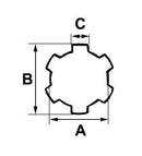 Splined Shafts - 23 UNI 221 - AMAIreland - 