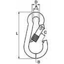 Spring Catch with Safety Screw - Galvanised - L 60mm - AMAIreland - 