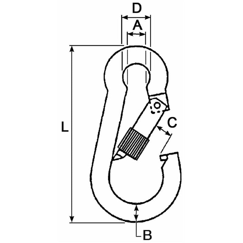 Spring Catch with Safety Screw - Galvanised - L 60mm - AMAIreland - 