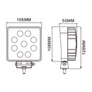 Square High Power LED Work Lamp