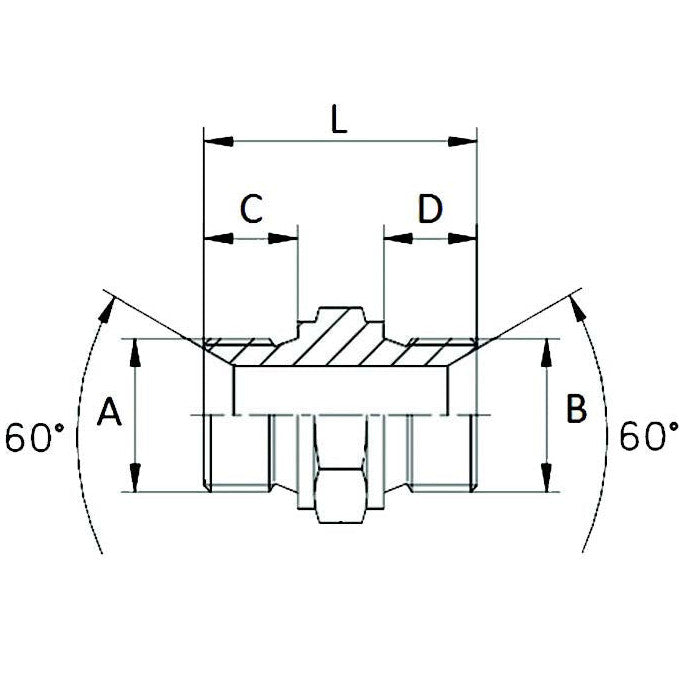 Adaptor - BSP - Equal Male / Male 1 1/4" - AMAIreland - 