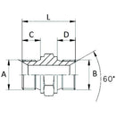 Adaptor BSP to Metric Male / Male - 1/2" - 22x1.5 - AMAIreland - 