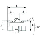 Adaptor - BSP - Unequal Male / Male 1/8" - 1/4"