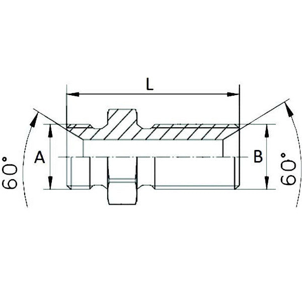 Adaptor Bulkhead BSP Male / Male - 1/2" - AMAIreland - 