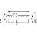 Adaptor Bulkhead BSP Male / Male - 1/4" - AMAIreland - 