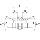 Adaptor- Metric - Equal Male / Male 14x1.5 - AMAIreland - 