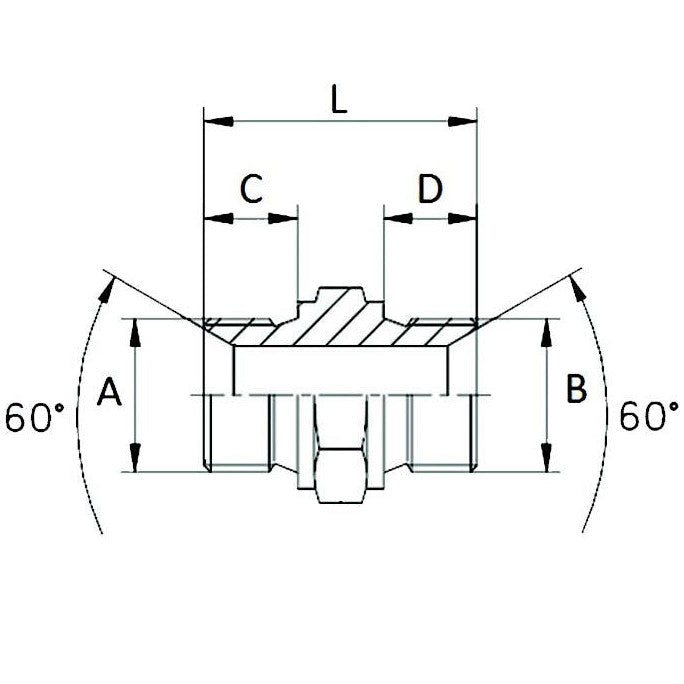 Adaptor- Metric - Equal Male / Male 18x1.5 - AMAIreland - 
