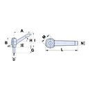 Adjustable Handles with Threaded Pin M8 - Pin 20mm - AMAIreland - 