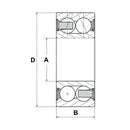 Angular Contact Double Row Ball Bearing - 3206