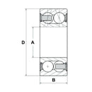 Angular Contact Double Row Ball Bearing - 3208 - AMAIreland - 