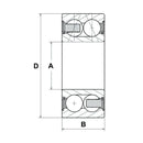 Angular Contact Double Row Ball Bearing - 3208
