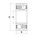 Angular Contact Double Row Ball Bearing - 3302 - AMAIreland - 