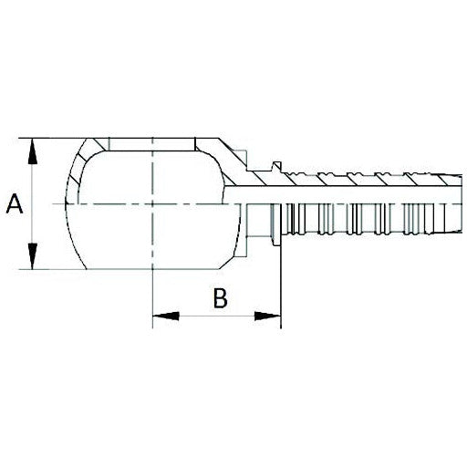 Banjo Insert Metric - Hose 1/2" - 22x1.5 - AMAIreland - 