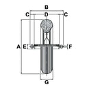 Barrow Wheel with Steel Rim & Axle Ø: 340mm - AMAIreland - 