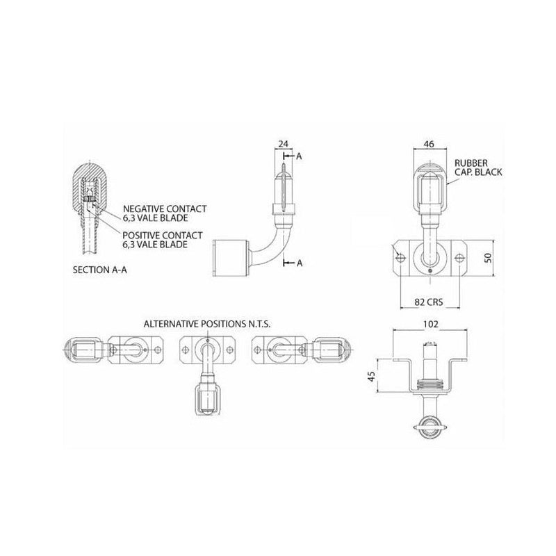 Beacon Pole - Retractable Bracket - AMAIreland - 