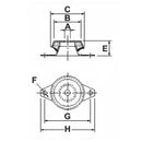 Bell Shaped Mountings (Through Hole) - Length 190mm - AMAIreland - 