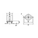 Bell Shaped Mountings with Nut M24 - Length 190mm - AMAIreland - 