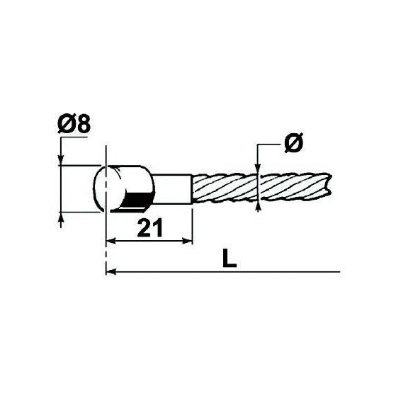 Brake / Clutch Cable with Mushroom Head - AMAIreland - 